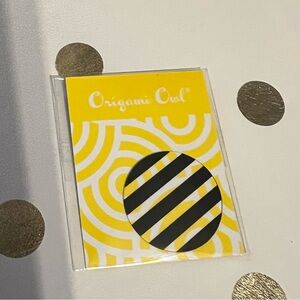 Origami Owl Large Black Stripe Clear Face Plate, NIP